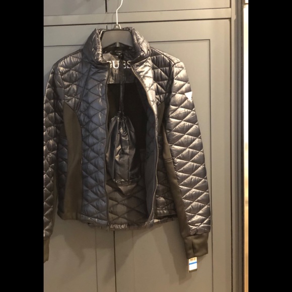GUESS Quilted Puffer Jacket - NAVY XL NWT - Picture 6 of 8
